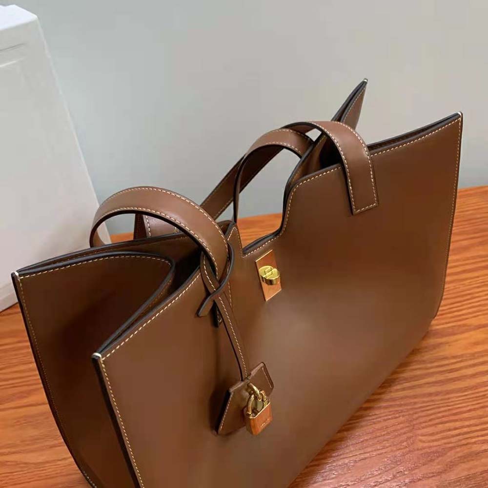 Celine Women Cabas 16 in Smooth Calfskin-Tan - image 7