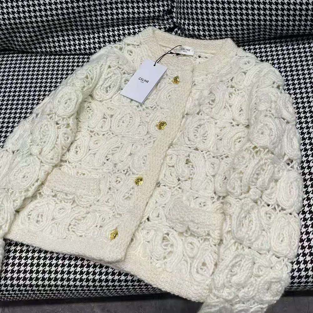 Celine Women Cardigan Jacket in Cornelly Wool - image 5