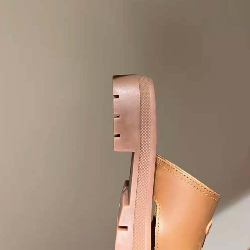Celine Women Clea Triomphe Slide in Calfskin & Vegetal Tanning - image 9