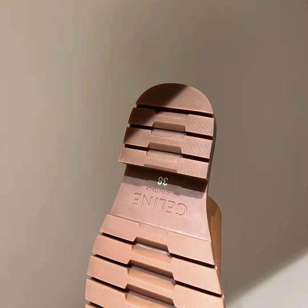 Celine Women Clea Triomphe Slide in Calfskin & Vegetal Tanning - image 10