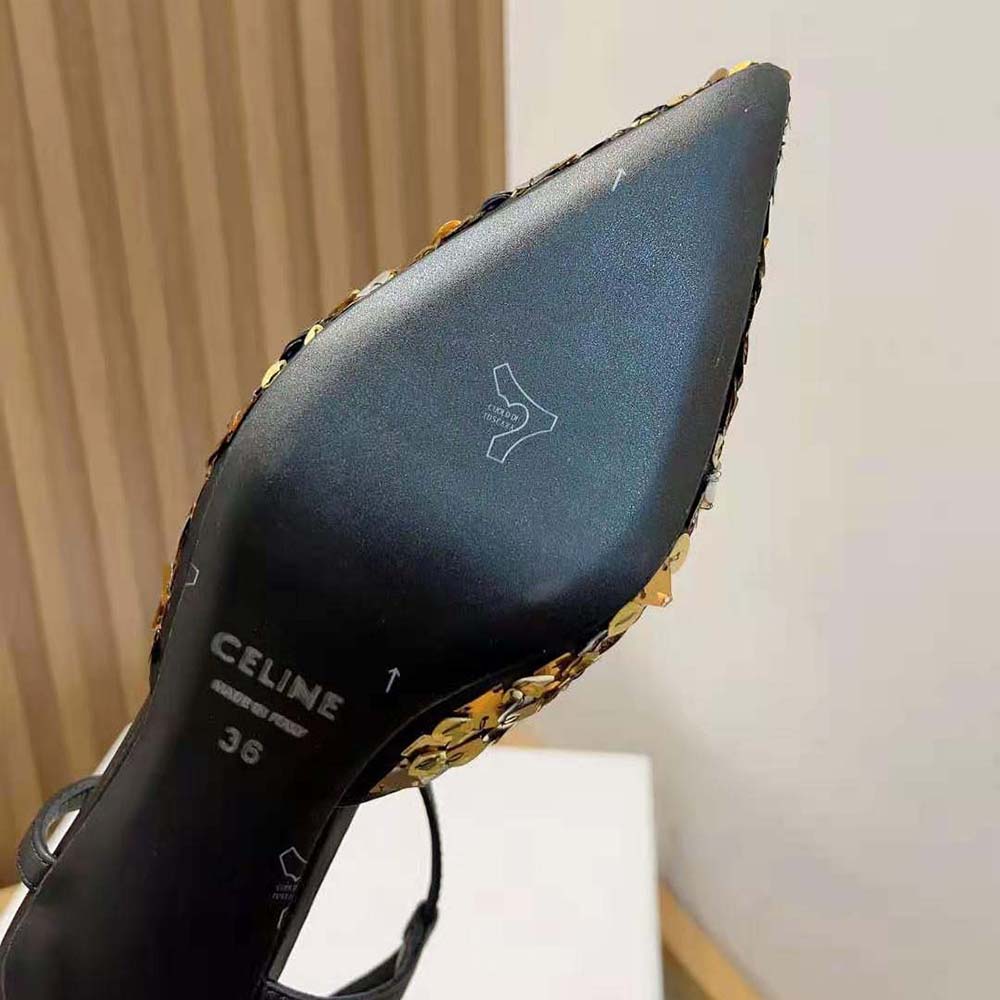 Celine Women Kitten in Embroidered Calfskin & Calfskin - image 10