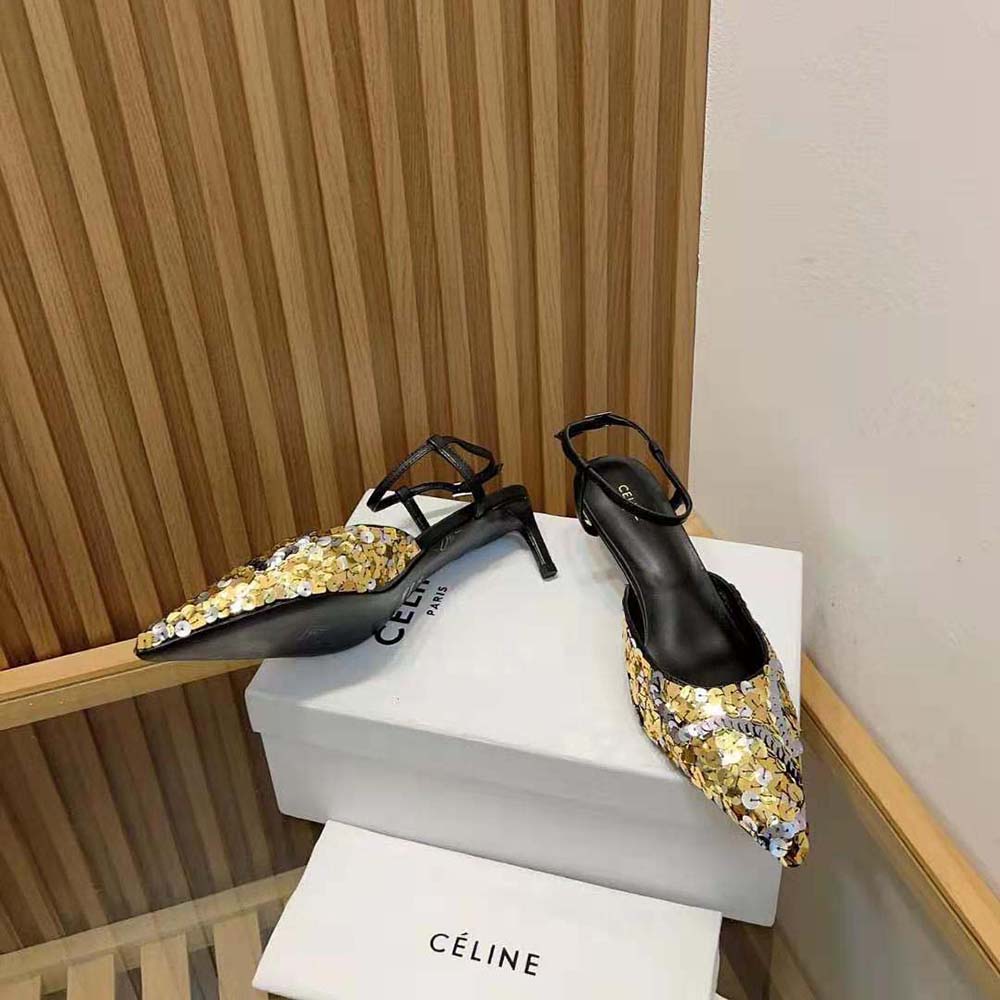 Celine Women Kitten in Embroidered Calfskin & Calfskin - image 6