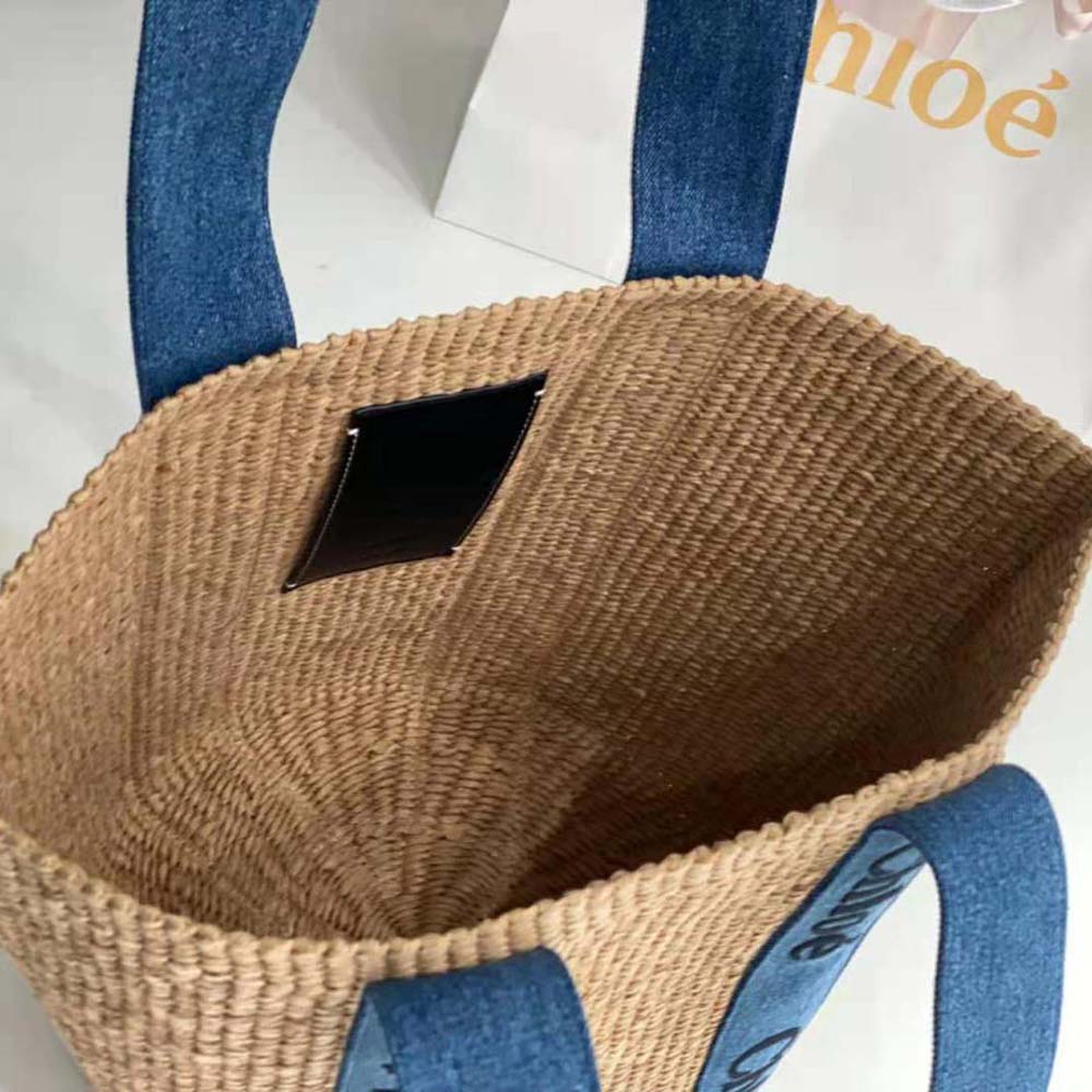 Chloe Women Large Woody Basket-Navy - image 8