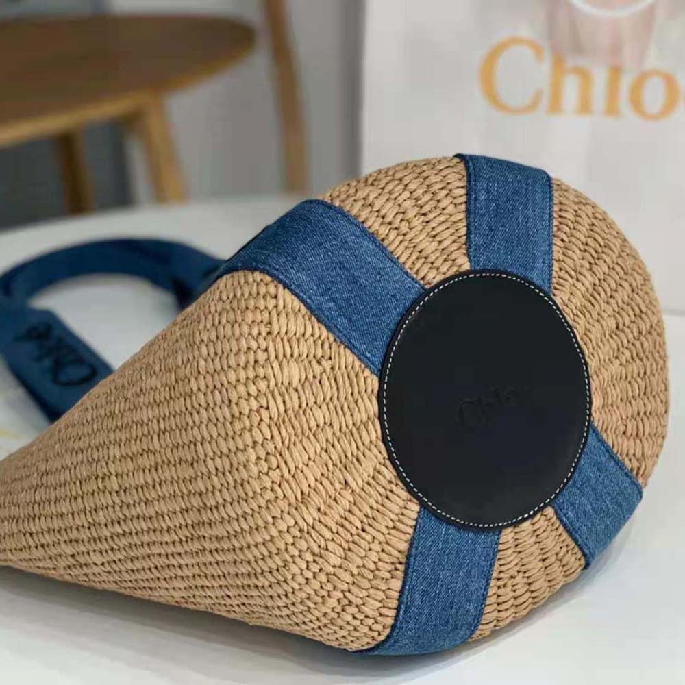 Chloe Women Large Woody Basket-Navy - image 9