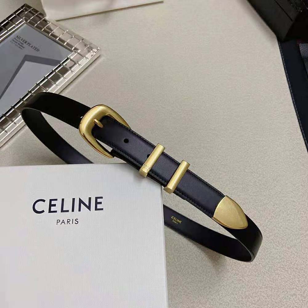 Celine Women Medium Western Belt in Smooth Calfskin-Gold - image 4