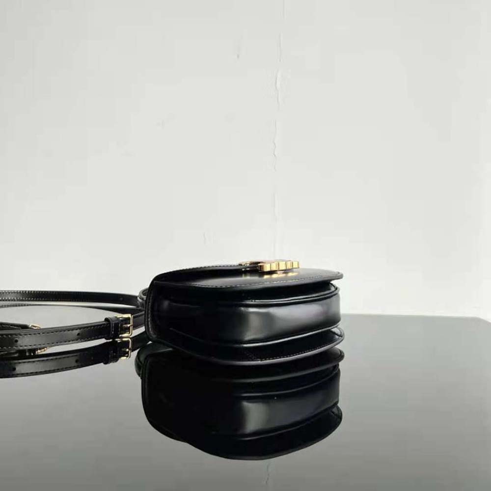 Celine Women Mini Besace Triomphe in Shiny Calfskin-Black - image 6