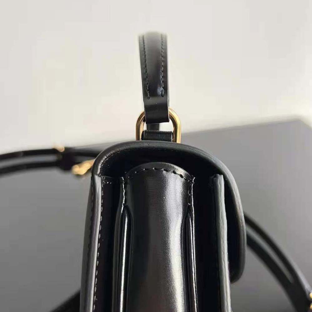 Celine Women Mini Besace Triomphe in Shiny Calfskin-Black - image 9