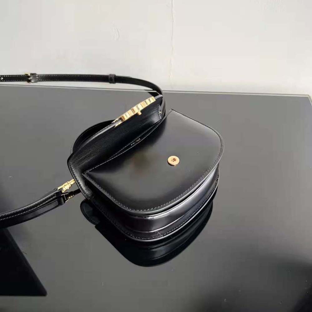 Celine Women Mini Besace Triomphe in Shiny Calfskin-Black - image 5
