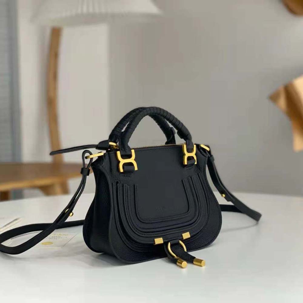Chloe Women Marcie Mini Double Carry Bag-Black - image 4