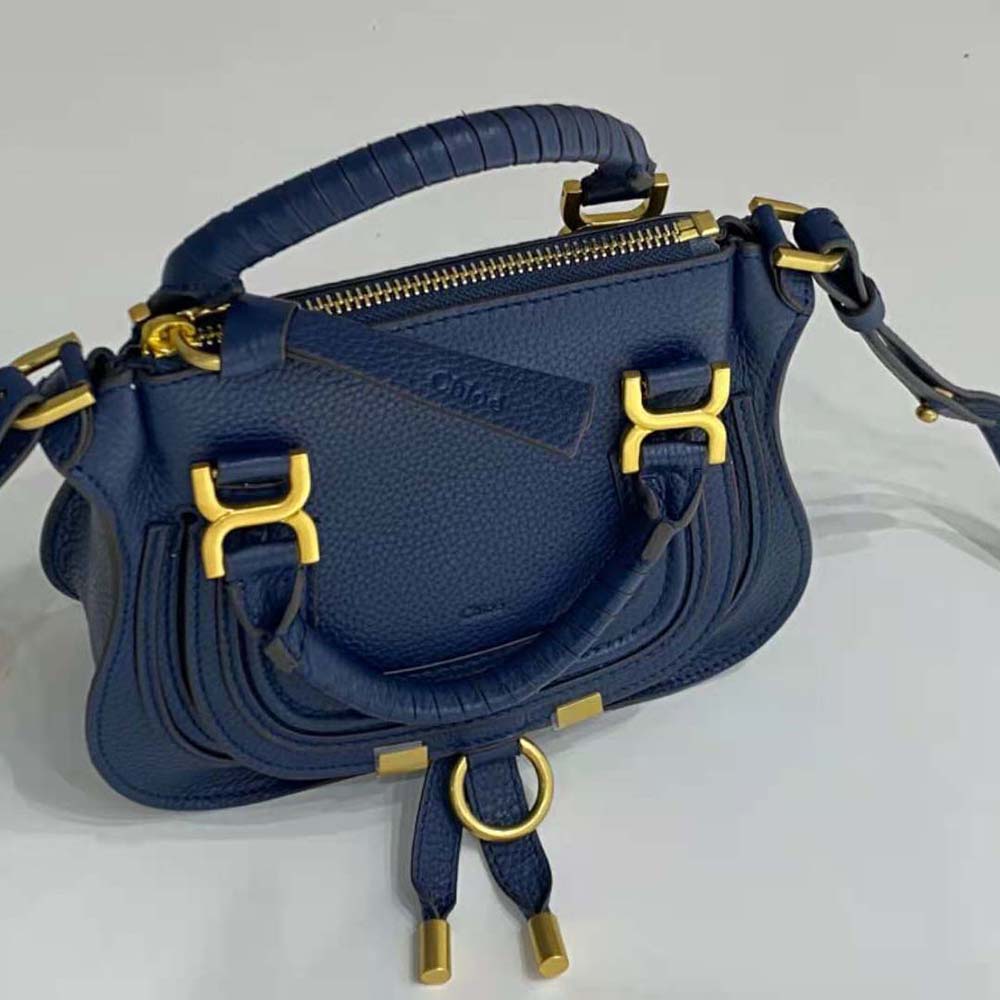 Chloe Women Marcie Mini Double Carry Bag-Navy - image 5