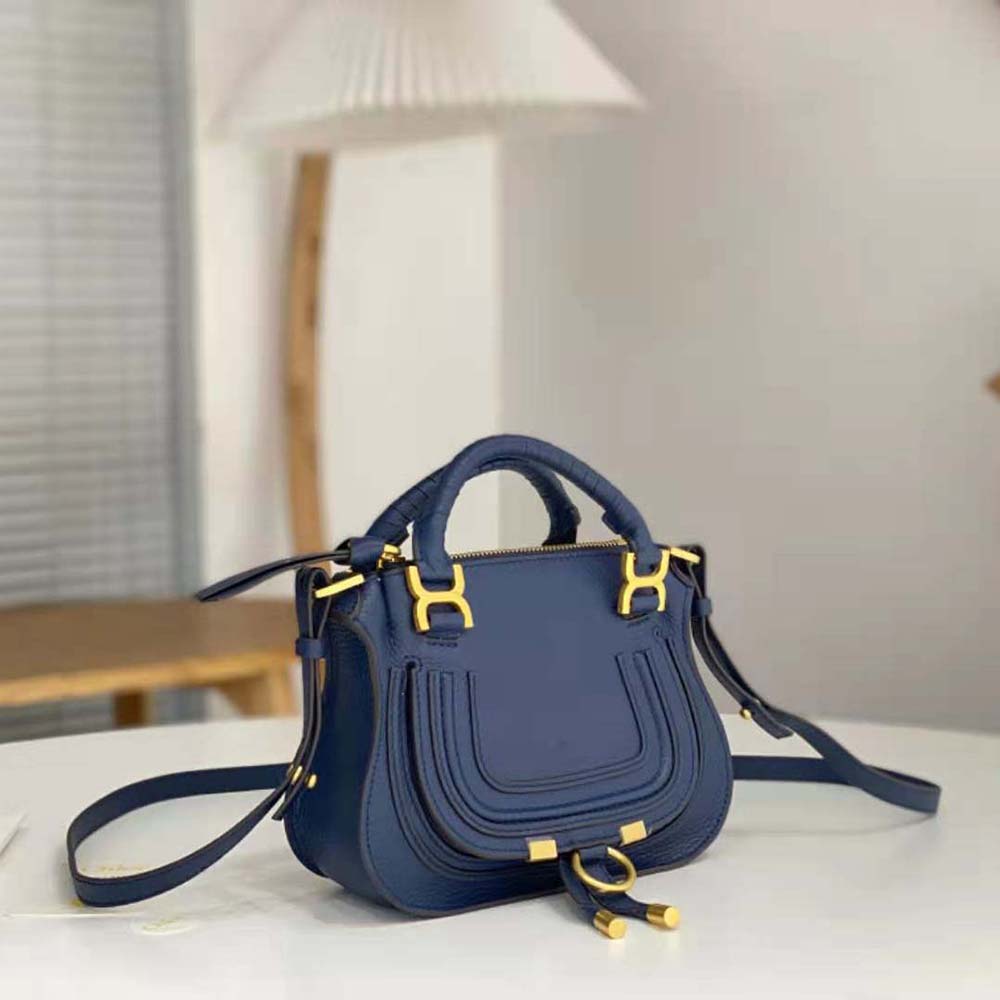 Chloe Women Marcie Mini Double Carry Bag-Navy - image 4