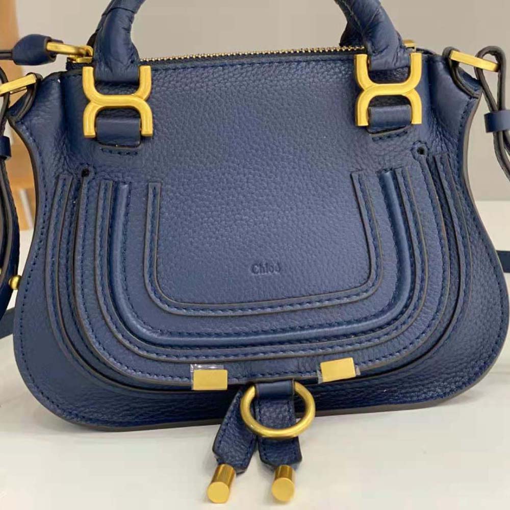Chloe Women Marcie Mini Double Carry Bag-Navy - image 7