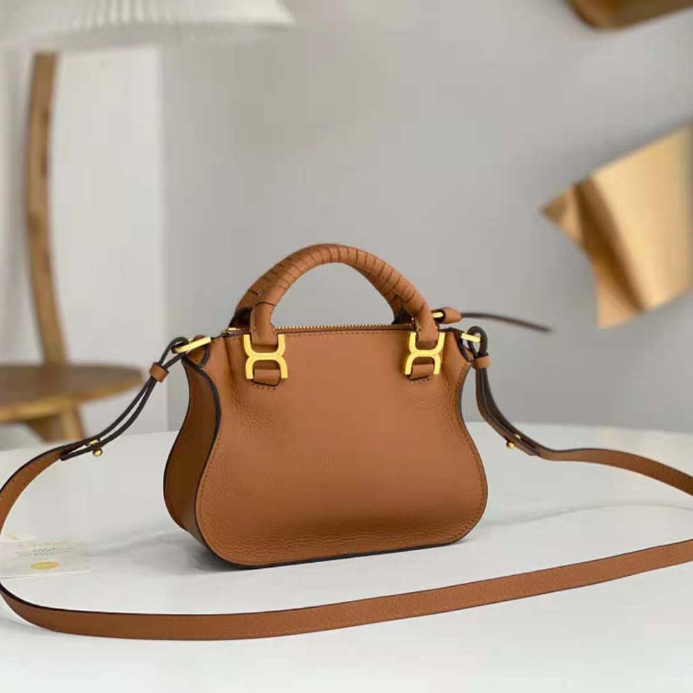 Chloe Women Marcie Mini Double Carry Bag-Tan - image 4