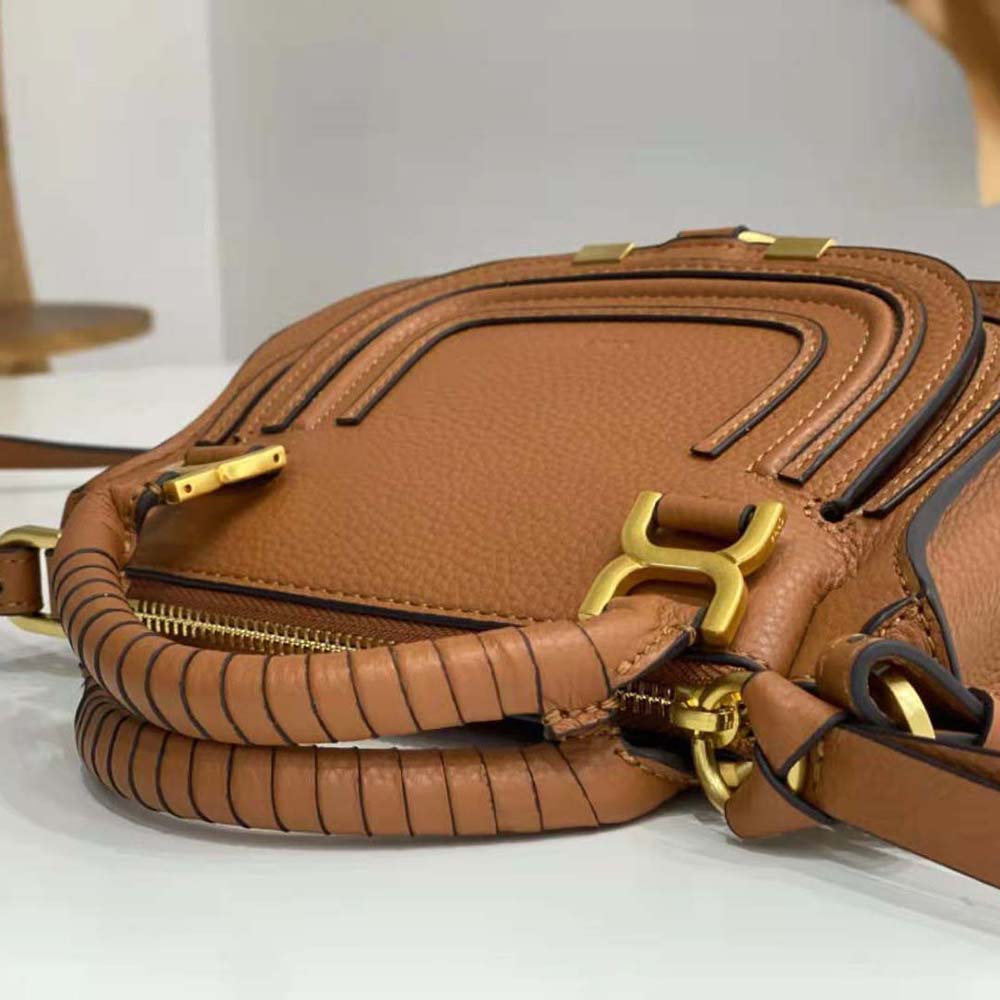 Chloe Women Marcie Mini Double Carry Bag-Tan - image 7