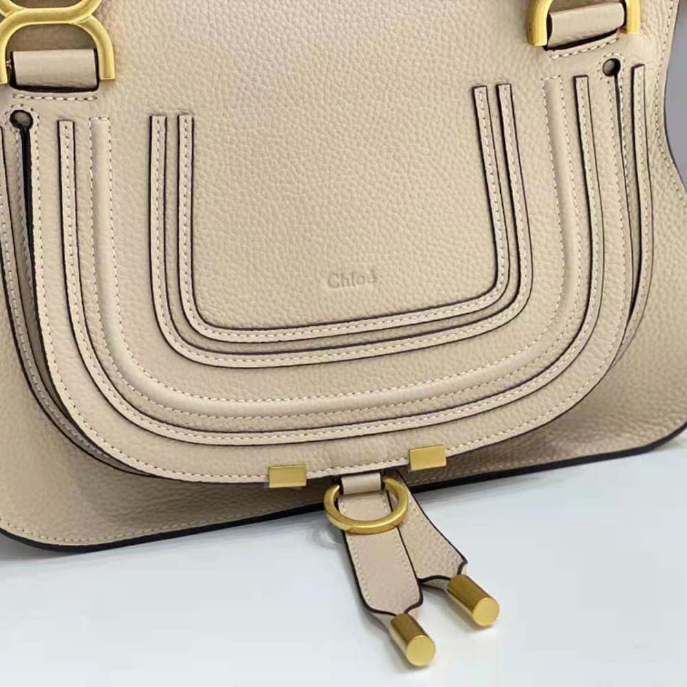 Chloe Women Marcie Small Double Carry Bag-Beige - image 8