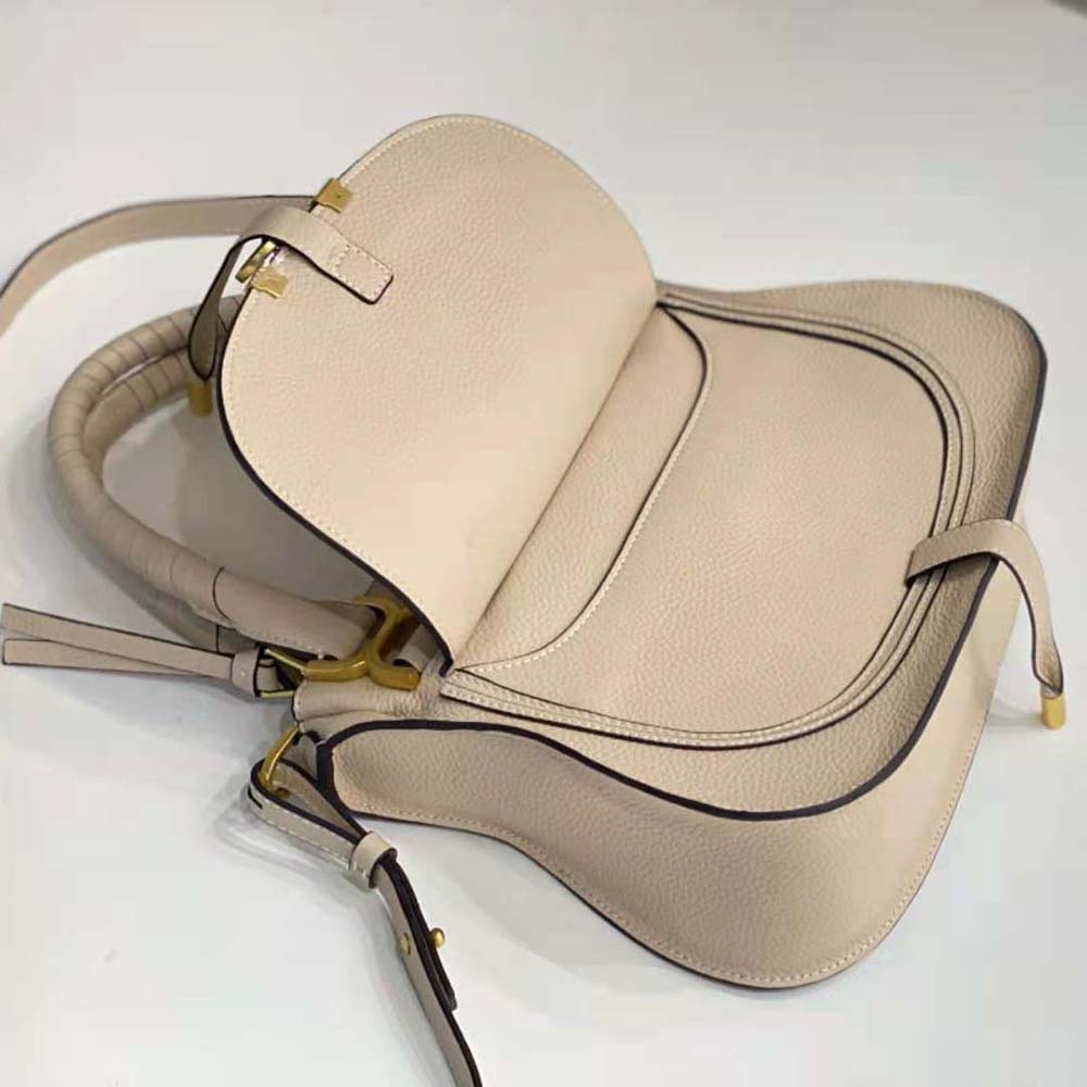 Chloe Women Marcie Small Double Carry Bag-Beige - image 5
