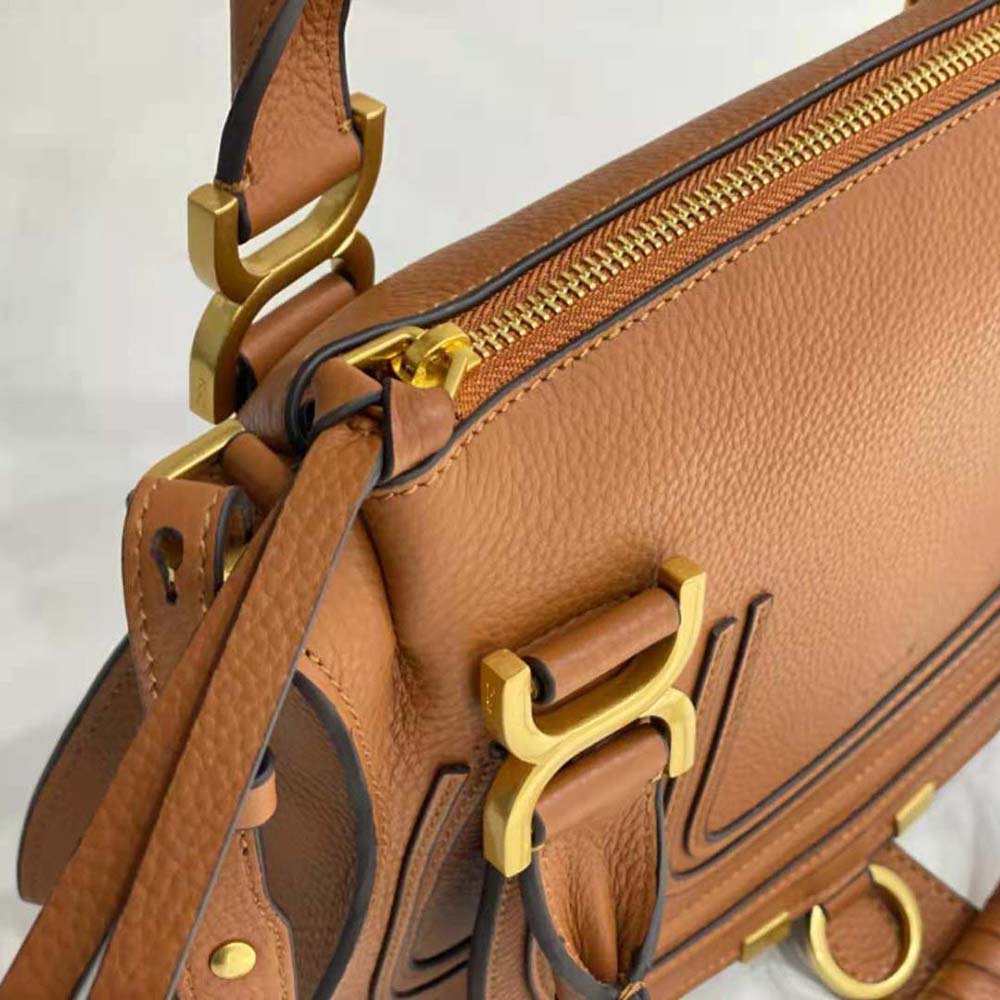 Chloe Women Marcie Small Double Carry Bag-Brown - image 8