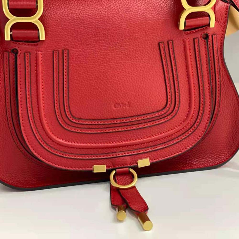 Chloe Women Marcie Small Double Carry Bag-Red - image 8