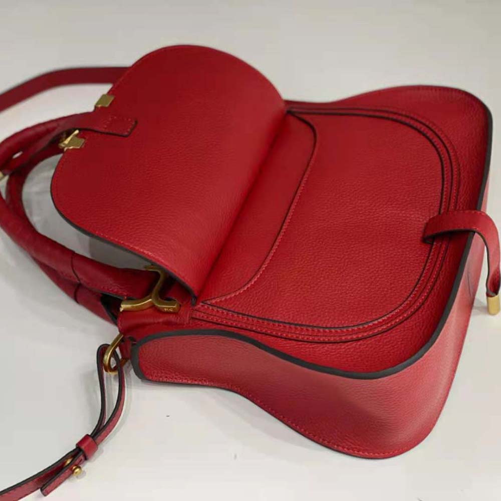 Chloe Women Marcie Small Double Carry Bag-Red - image 5