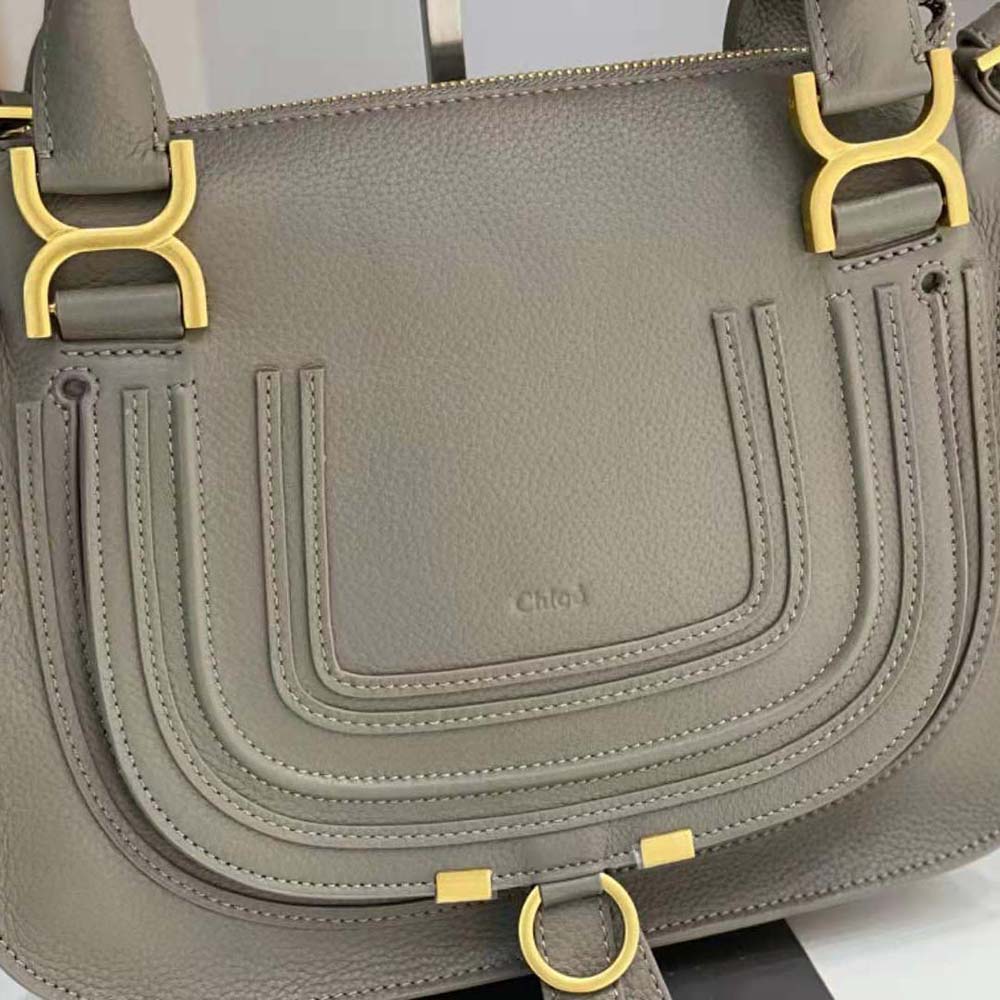 Chloe Women Marcie Small Double Carry Bag-Silver - image 8
