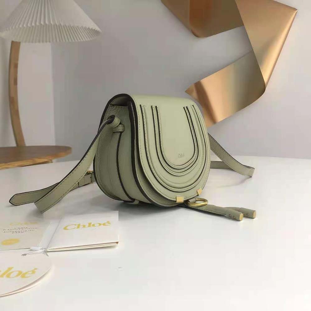 Chloe Women Marcie Small Saddle Bag-Green - image 4