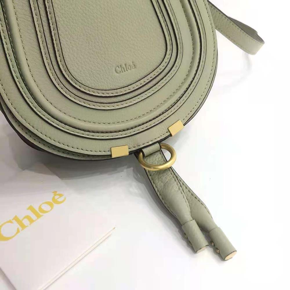 Chloe Women Marcie Small Saddle Bag-Green - image 7