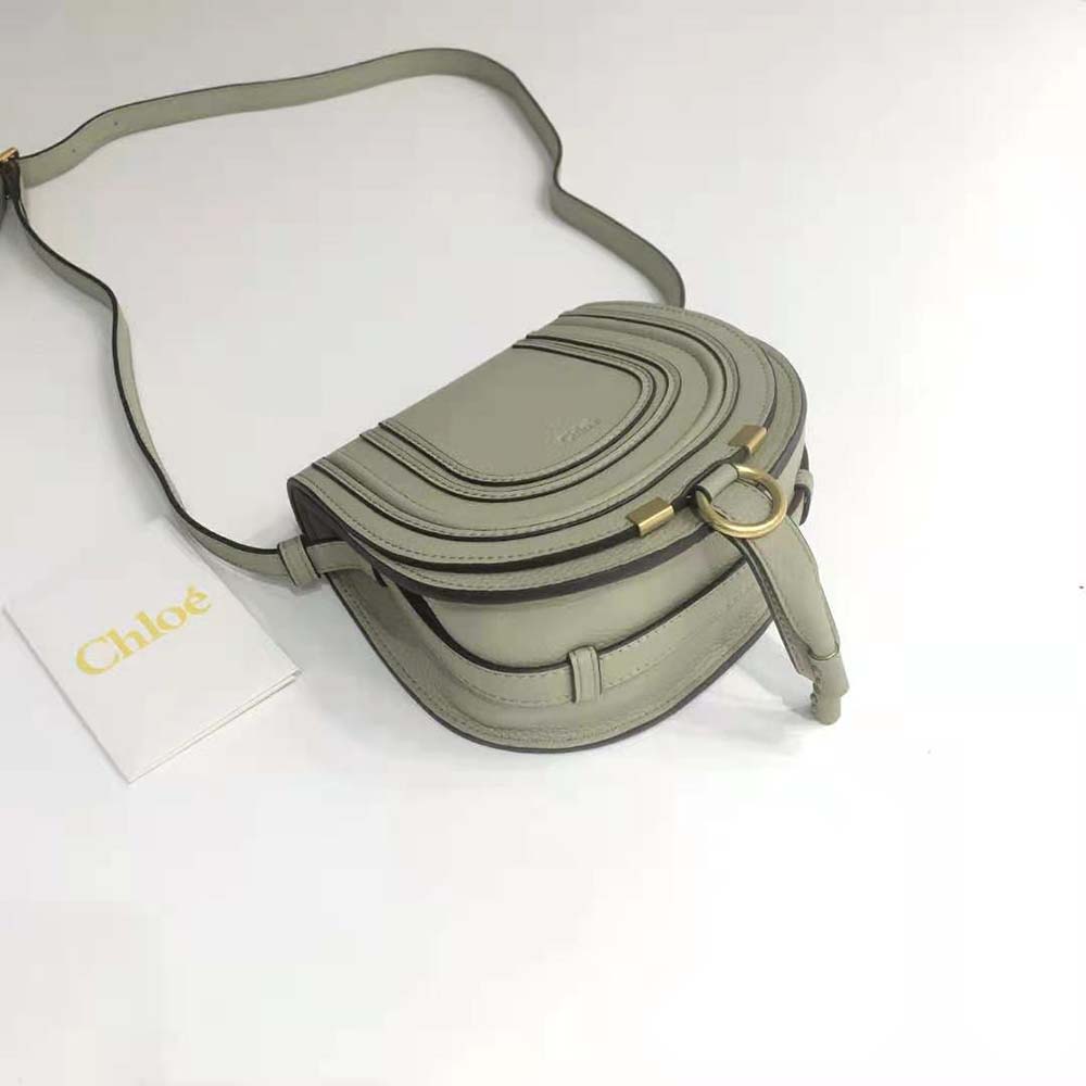 Chloe Women Marcie Small Saddle Bag-Green - image 5