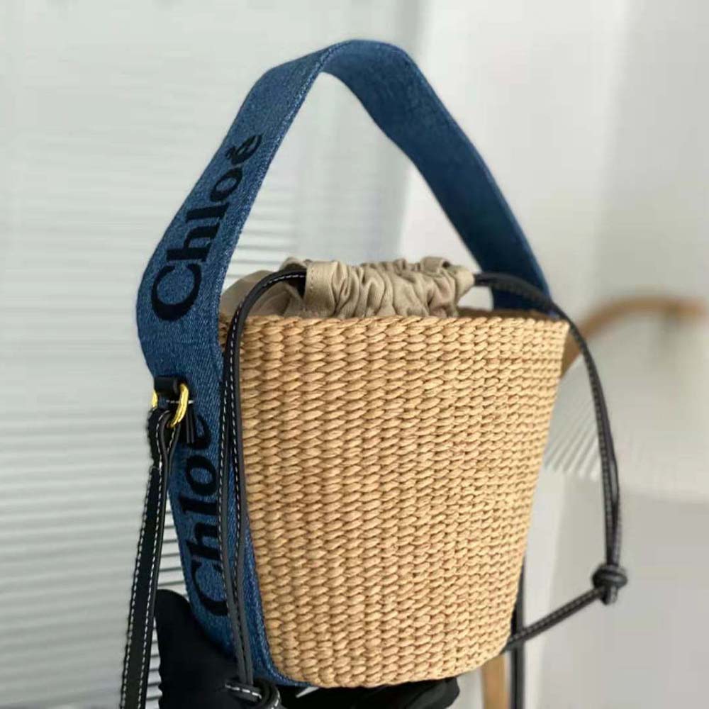 Chloe Women Small Woody Basket-Navy - image 4