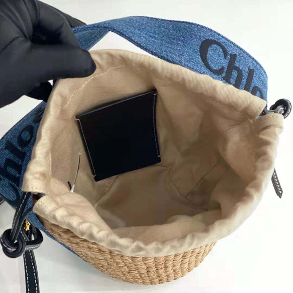Chloe Women Small Woody Basket-Navy - image 8