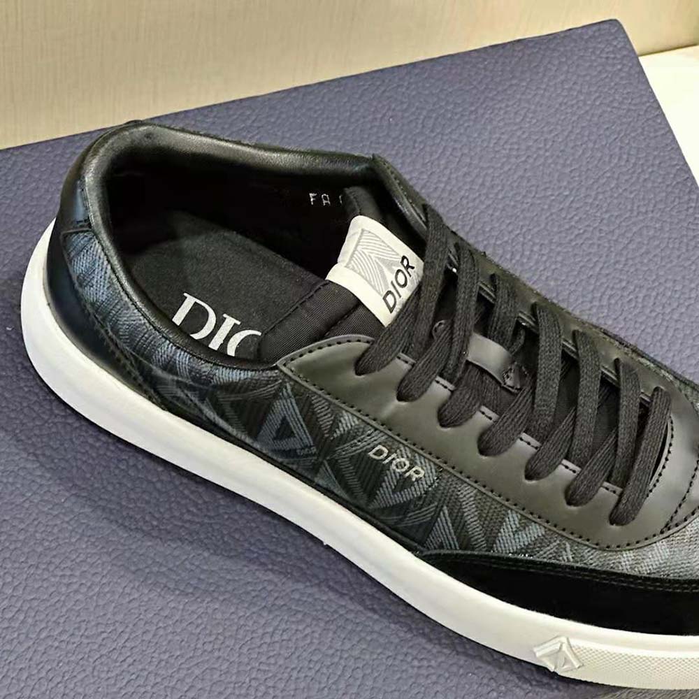 Dior Men B101 Sneaker Black CD Diamond Canvas with Smooth Calfskin and Nubuck - image 9