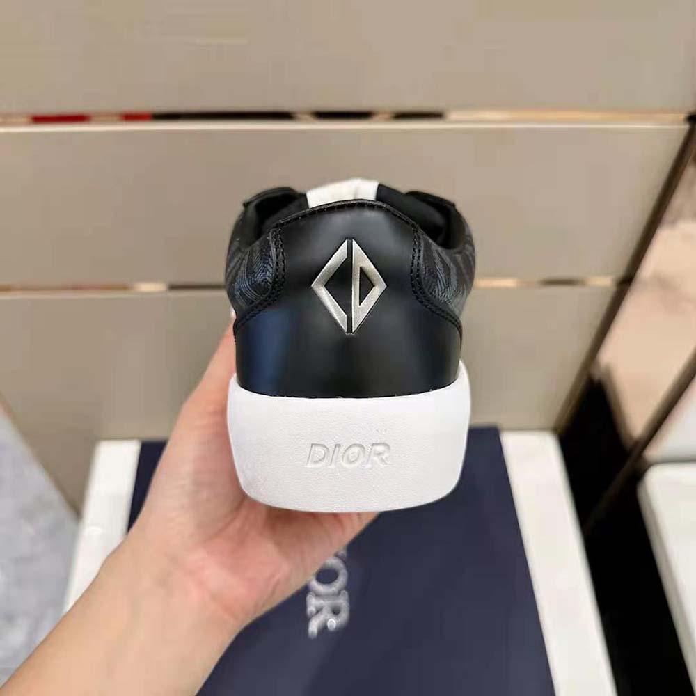 Dior Men B101 Sneaker Black CD Diamond Canvas with Smooth Calfskin and Nubuck - image 5