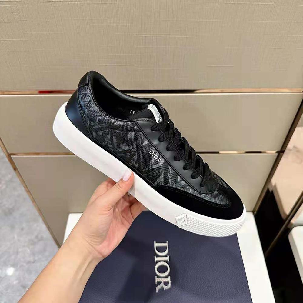 Side angle showcasing silhouette and subtle Dior hardware on Dior Men B101 Sneaker