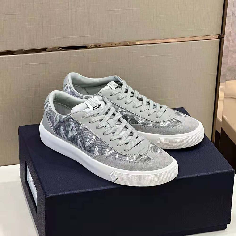 Dior Men B101 Sneaker Dior Gray CD Diamond Canvas Smooth Calfskin and Nubuck - image 7