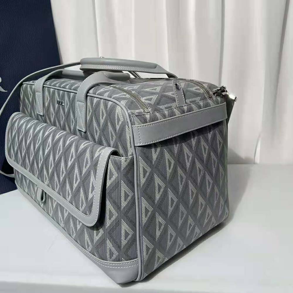 Dior Men Hit the Road Pet Carrier Bag Dior Gray CD Diamond Canvas and Smooth Calfskin - image 5