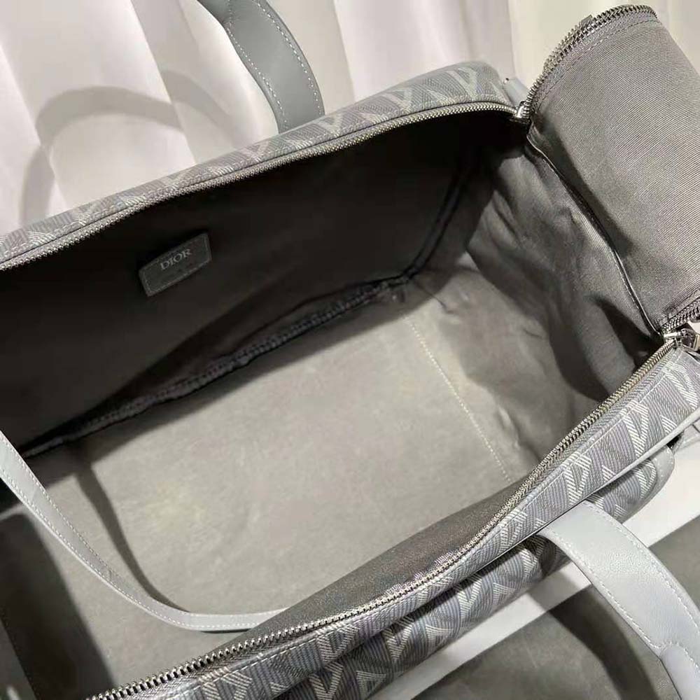 Dior Men Hit the Road Pet Carrier Bag Dior Gray CD Diamond Canvas and Smooth Calfskin - image 9