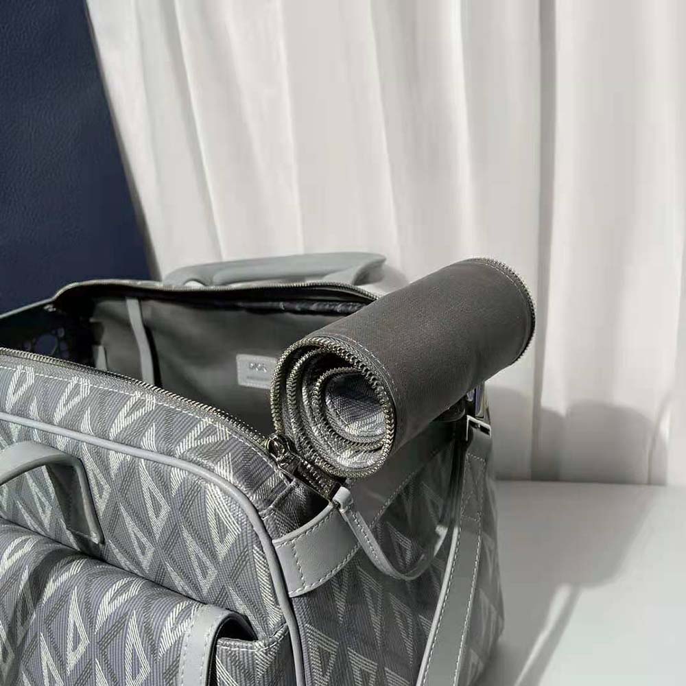 Dior Men Hit the Road Pet Carrier Bag Dior Gray CD Diamond Canvas and Smooth Calfskin - image 8