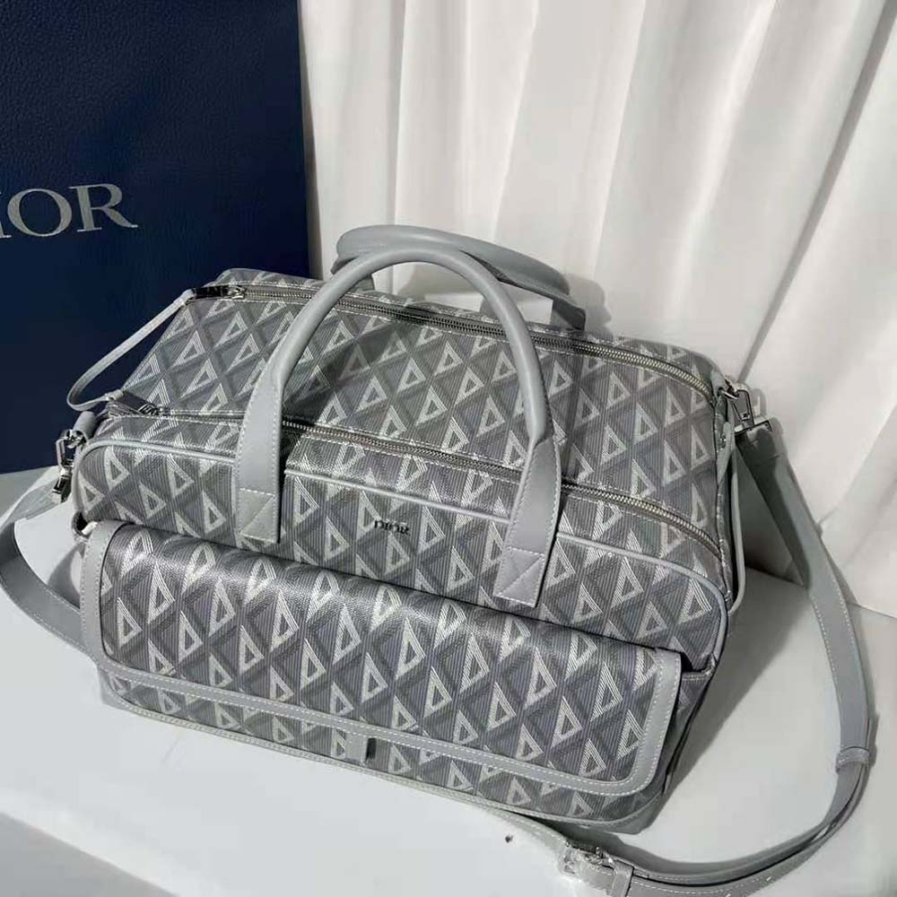 Dior Men Hit the Road Pet Carrier Bag Dior Gray CD Diamond Canvas and Smooth Calfskin - image 4