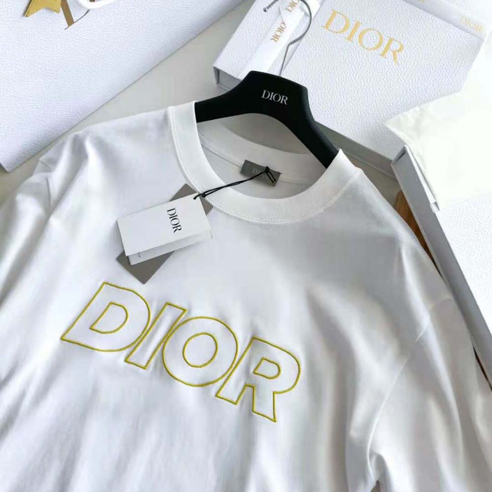 Dior Men Relaxed-Fit T-shirt White Cotton Jersey - image 5