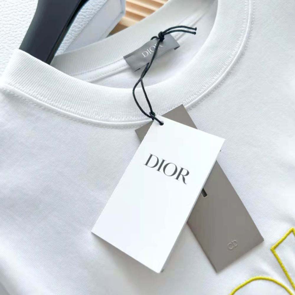 Dior Men Relaxed-Fit T-shirt White Cotton Jersey - image 9