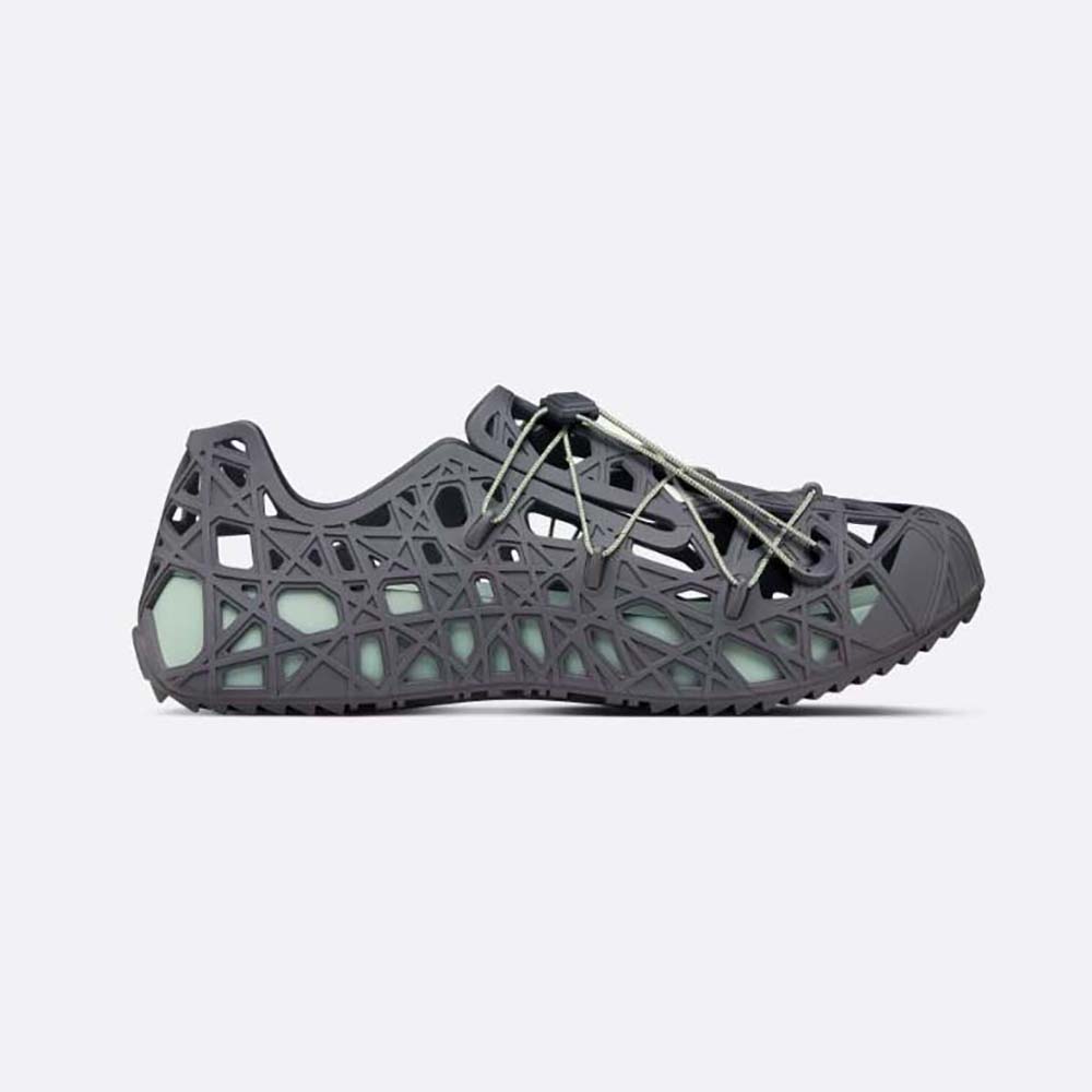 Side view of Dior Men Warp Sandal Anthracite Gray Cosmo Rubber