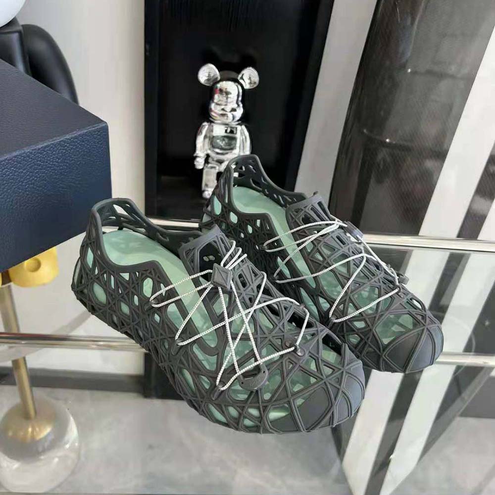 Top view showcasing open-toe design of Dior Men Warp Sandal