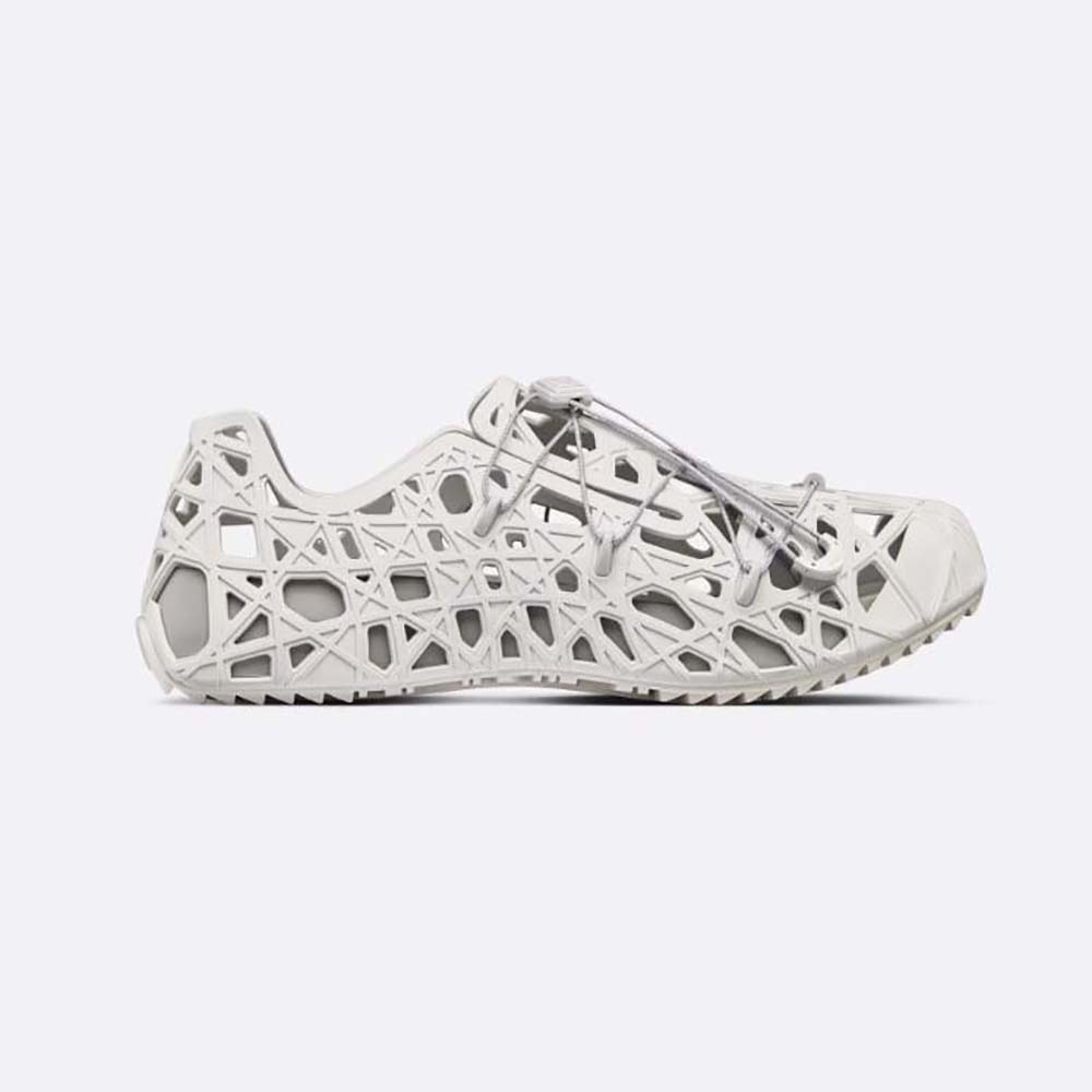 Front angle of Dior Men Warp Sandal Anthracite White Cosmo Rubber