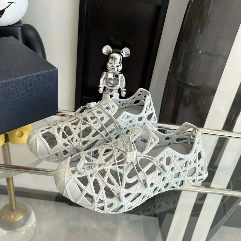 Dior Men Warp Sandal Anthracite White Cosmo Rubber with Warped Cannage Motif - image 4