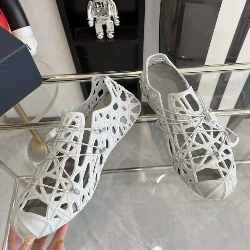 Dior Men Warp Sandal Anthracite White Cosmo Rubber with Warped Cannage Motif - image 5