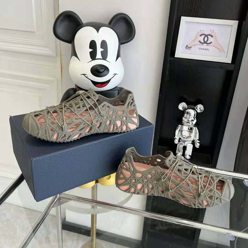 Dior Men Warp Sandal Khaki Cosmo Rubber with Warped Cannage Motif - image 5