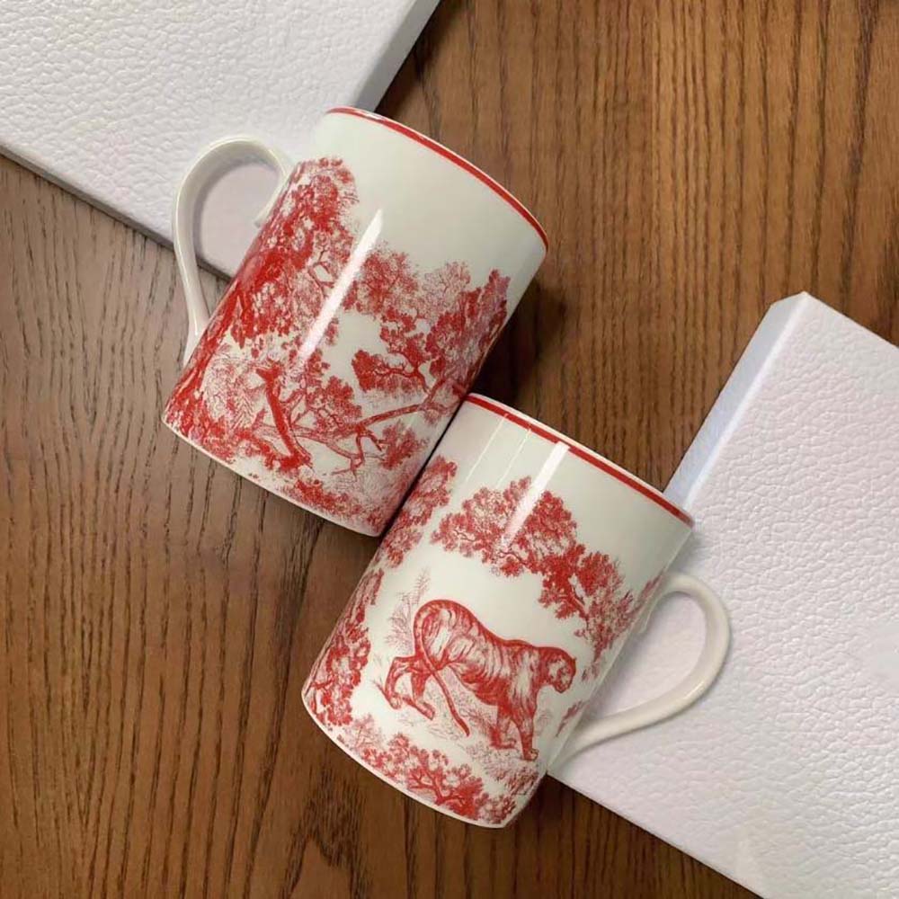Dior Umisex Mug Red Toile De Jouy - image 4