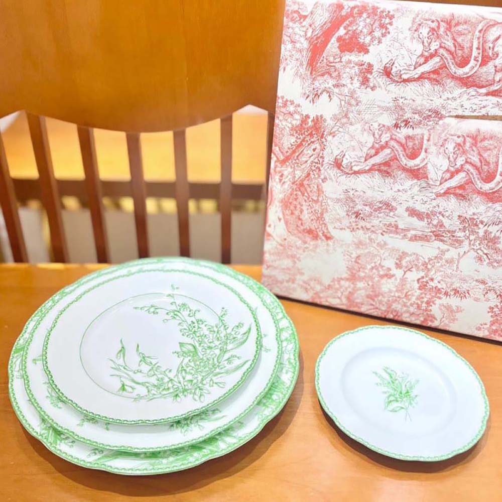 Dior Unisex Decorative Plate Green New Lily of the Valley - image 4