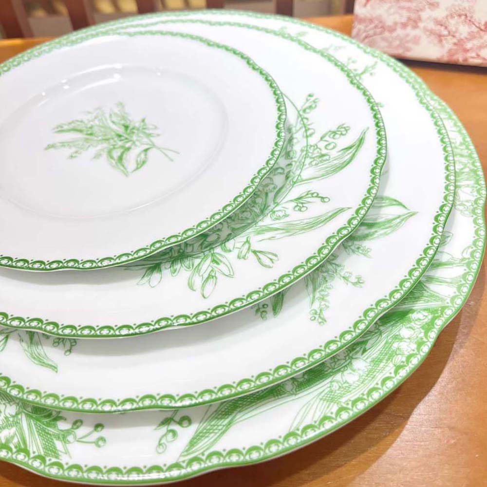 Dior Unisex Dessert Plate Green New Lily of the Valley - image 5