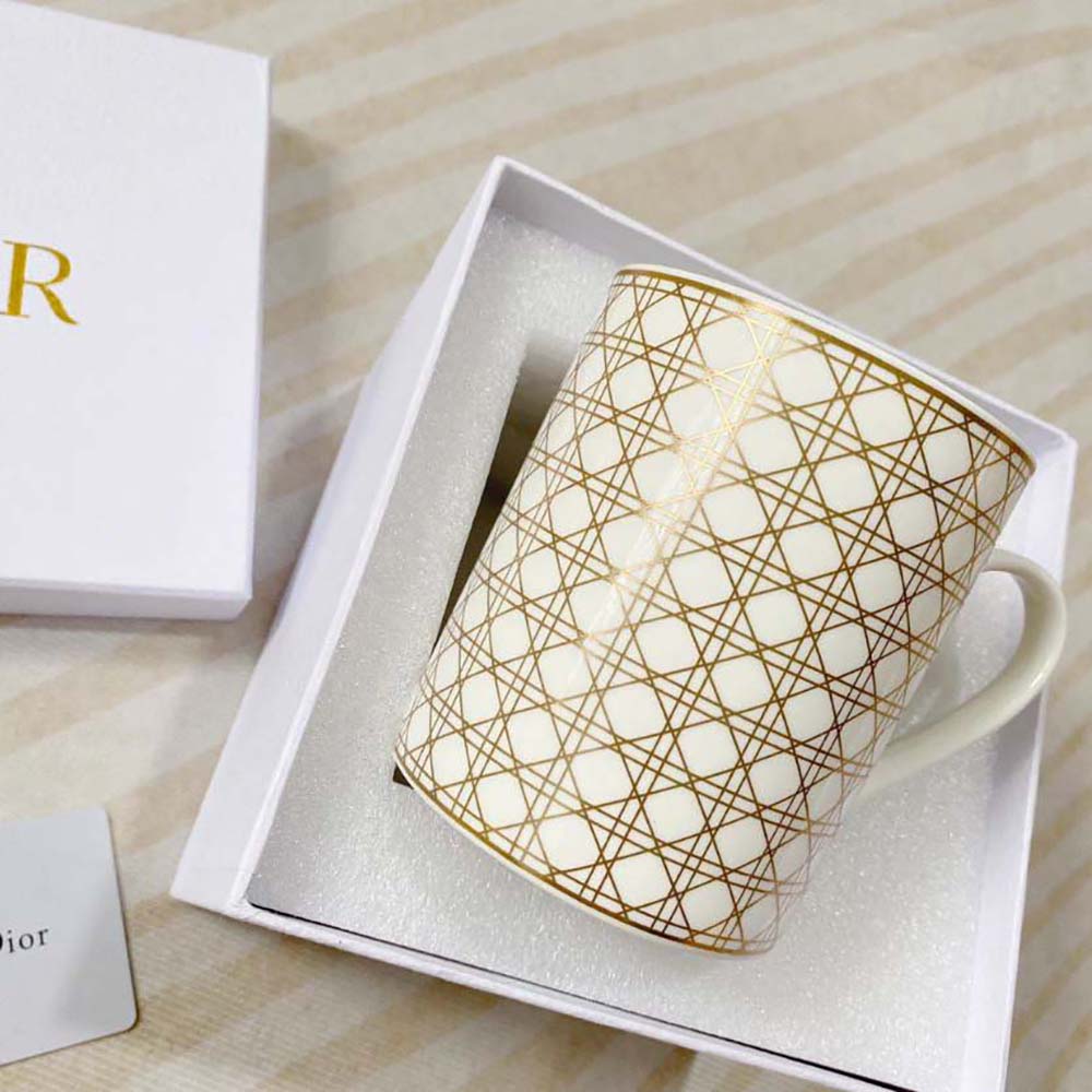 Side angle showing the compact silhouette of Dior Unisex Mug