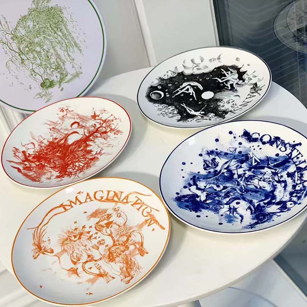 Dior Unisex Set of 4 Dinner Plates Multicolor ABCDIOR Imagination, Danse, Constellation, Rêve - image 4